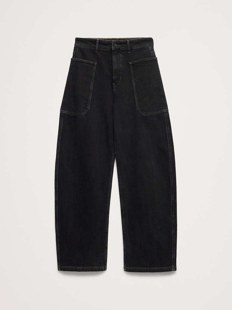Ultra High-Rise Barrel Jean