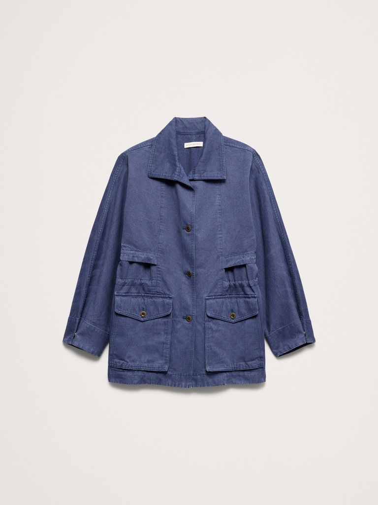 Cinched-Waist Utility Jacket