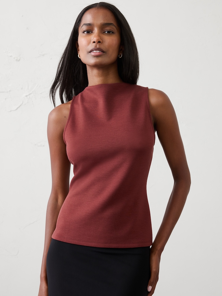 Soft Touch High-Neck Top