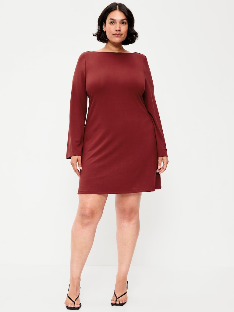 Low-Back Flare Mini Dress