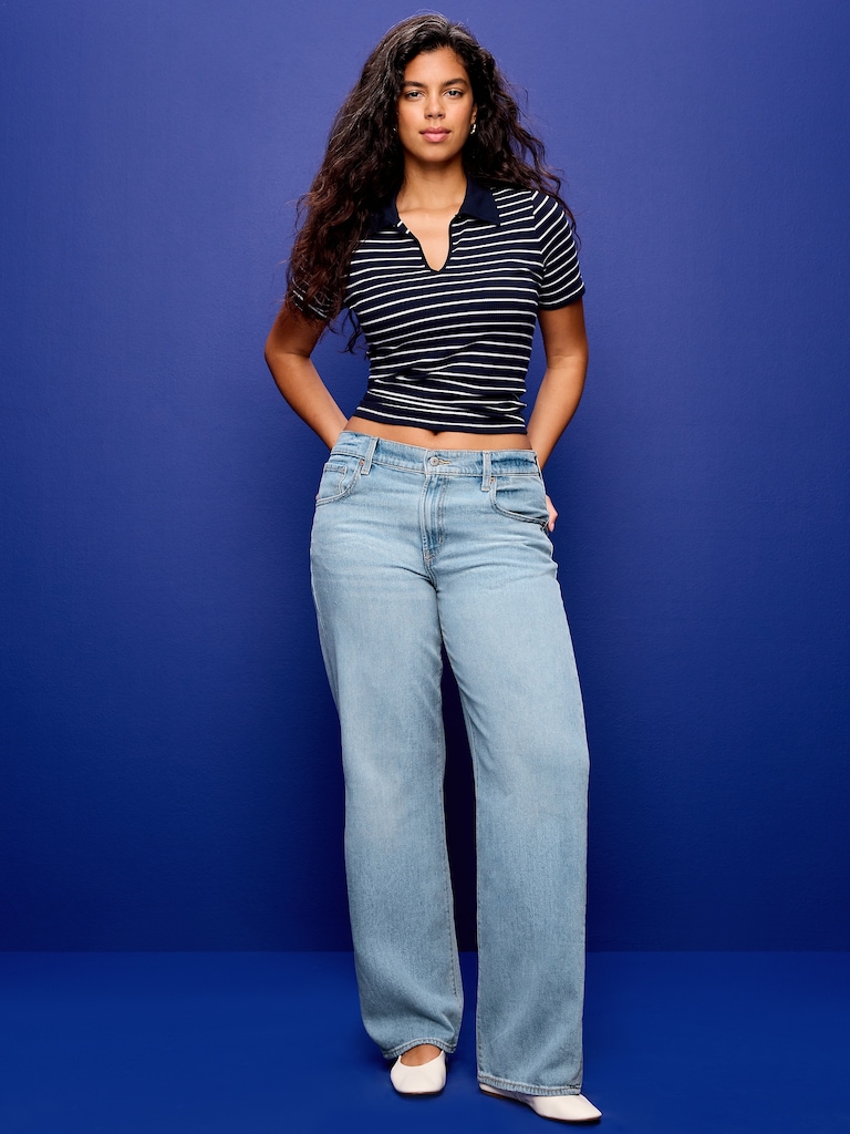 Low-Rise Loose Jeans