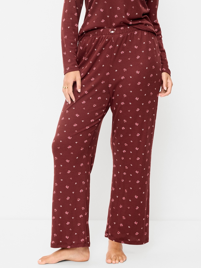 Waffle-Textured Pajama Pants