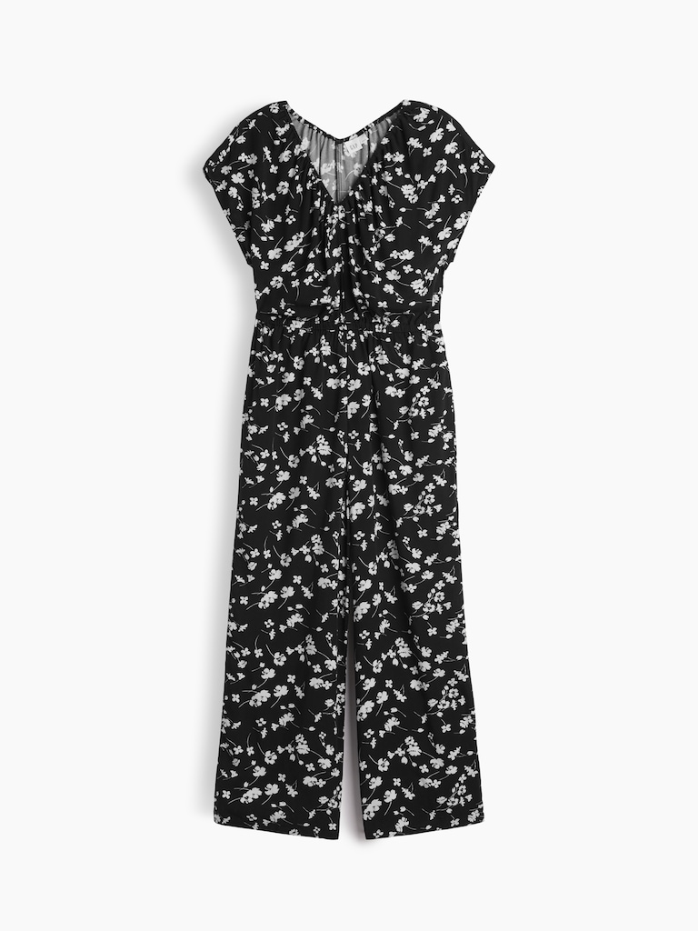 Flutter Sleeve Wide-Leg Jumpsuit