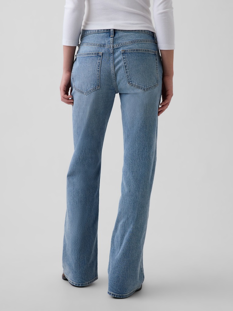 Mid Rise Relaxed Flare Jeans