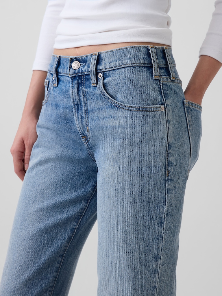 Mid Rise Relaxed Flare Jeans