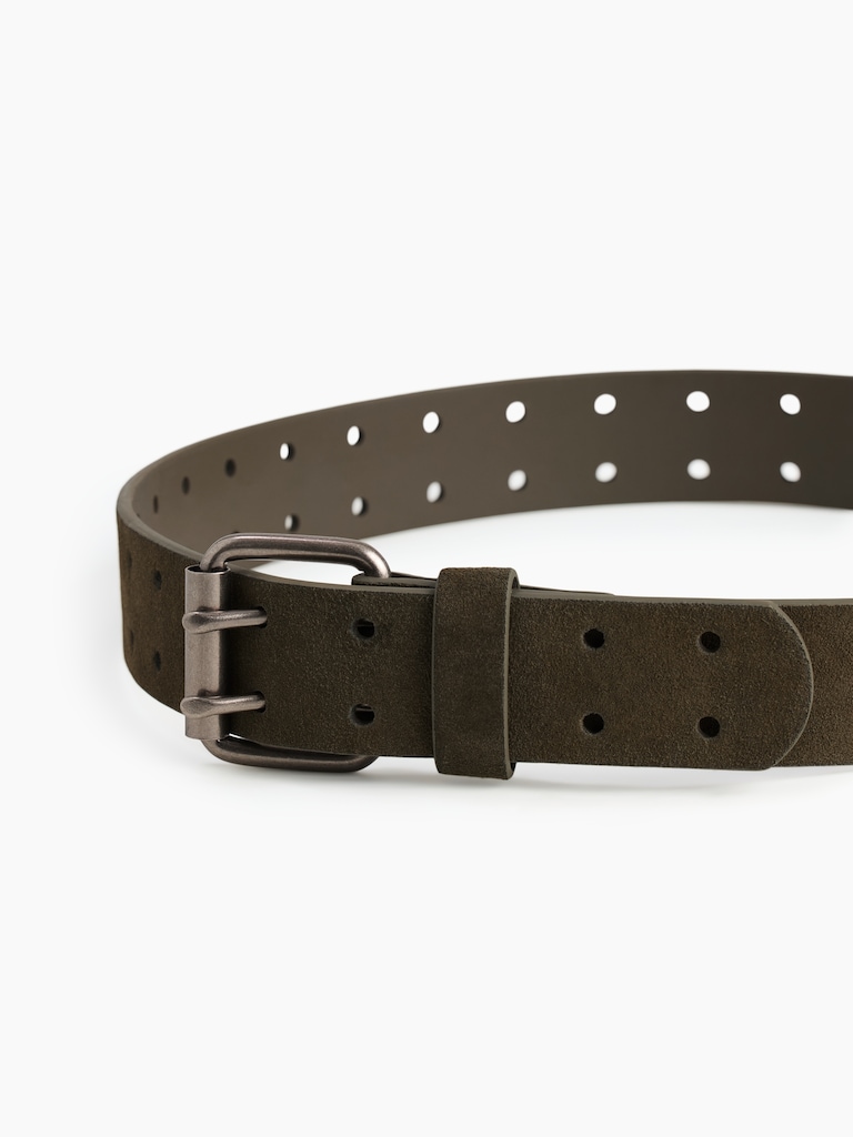 Suede Double-Prong Belt