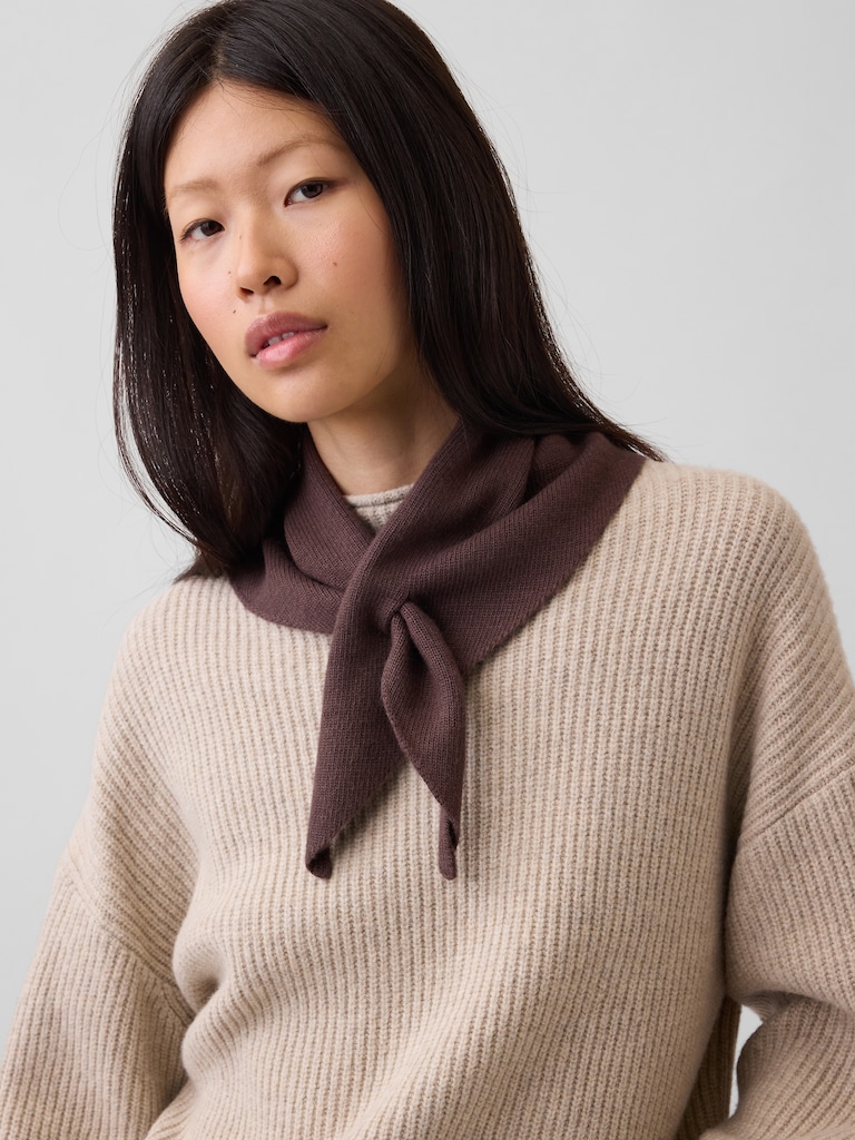 Knit Triangle Scarf