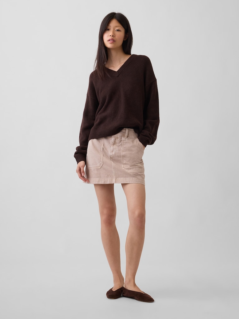 CashSoft Oversized V-Neck Sweater