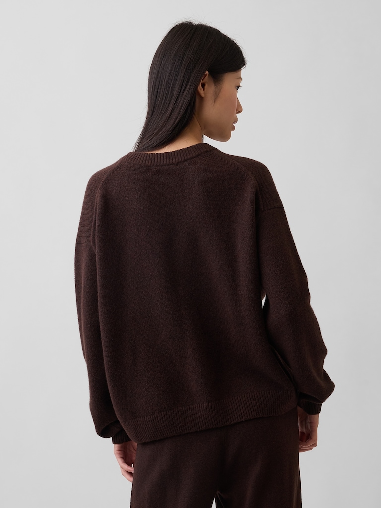 CashSoft Oversized V-Neck Sweater