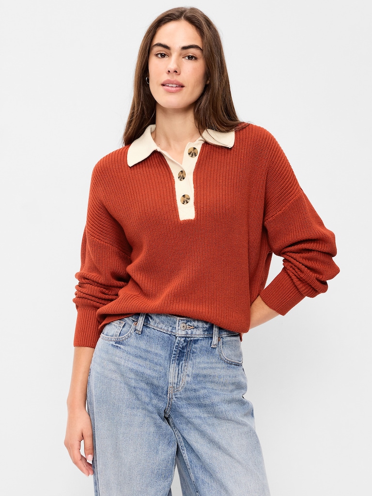 Shaker Polo Sweater