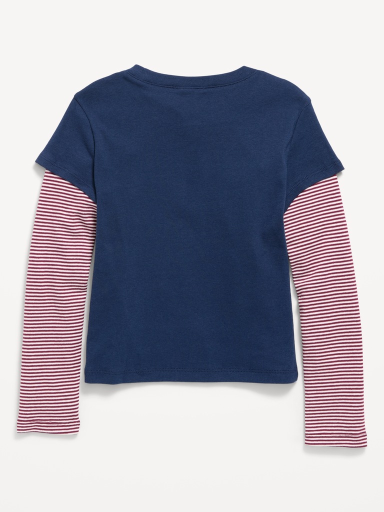 T-shirt ajusté 2-en-1 à imprimé pour fille