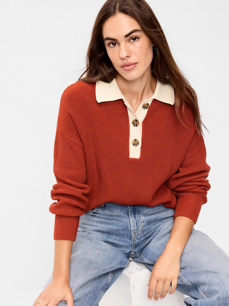 Shaker Polo Sweater
