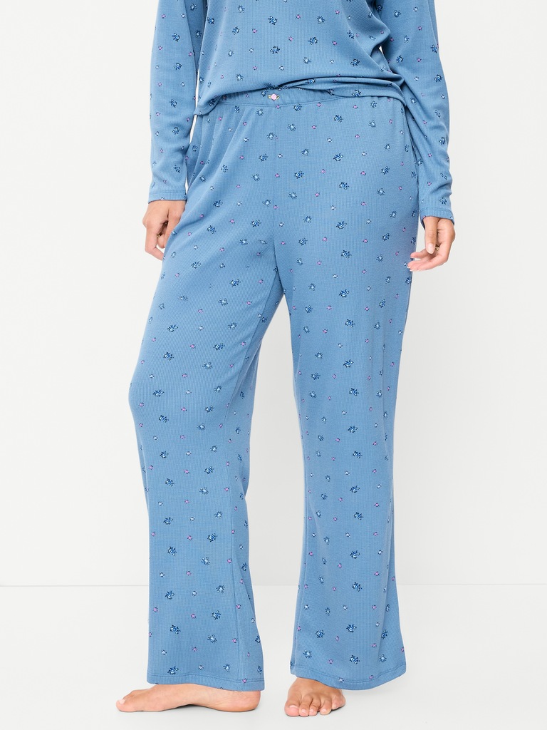 Waffle-Textured Pajama Pants