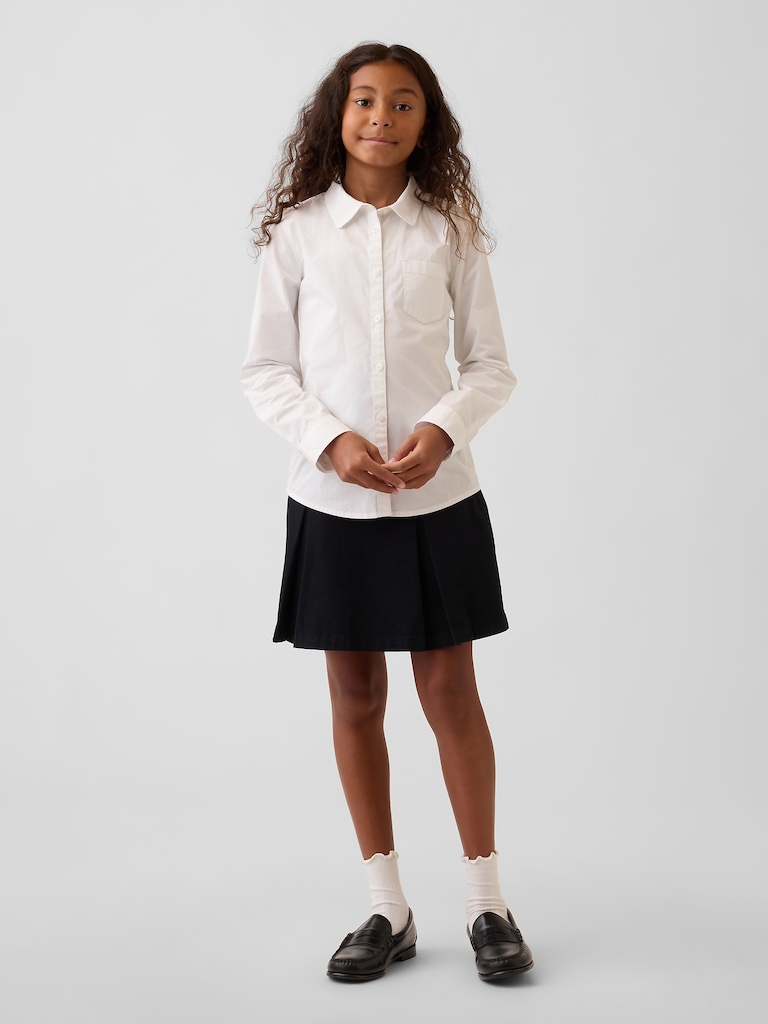 Kids Uniform Pleated Khaki Skort