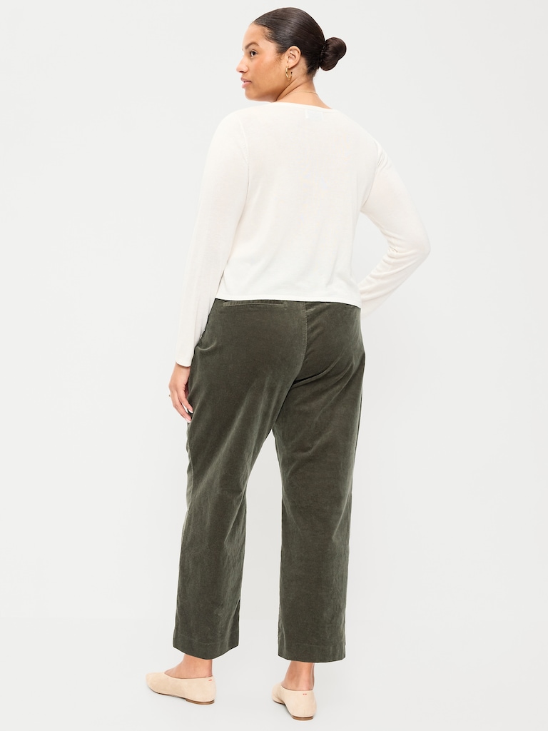 High-Waisted Pixie Straight Pants