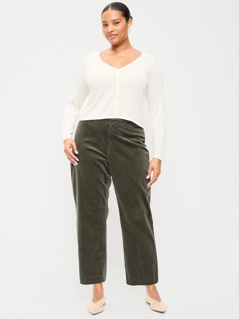 High-Waisted Pixie Straight Pants