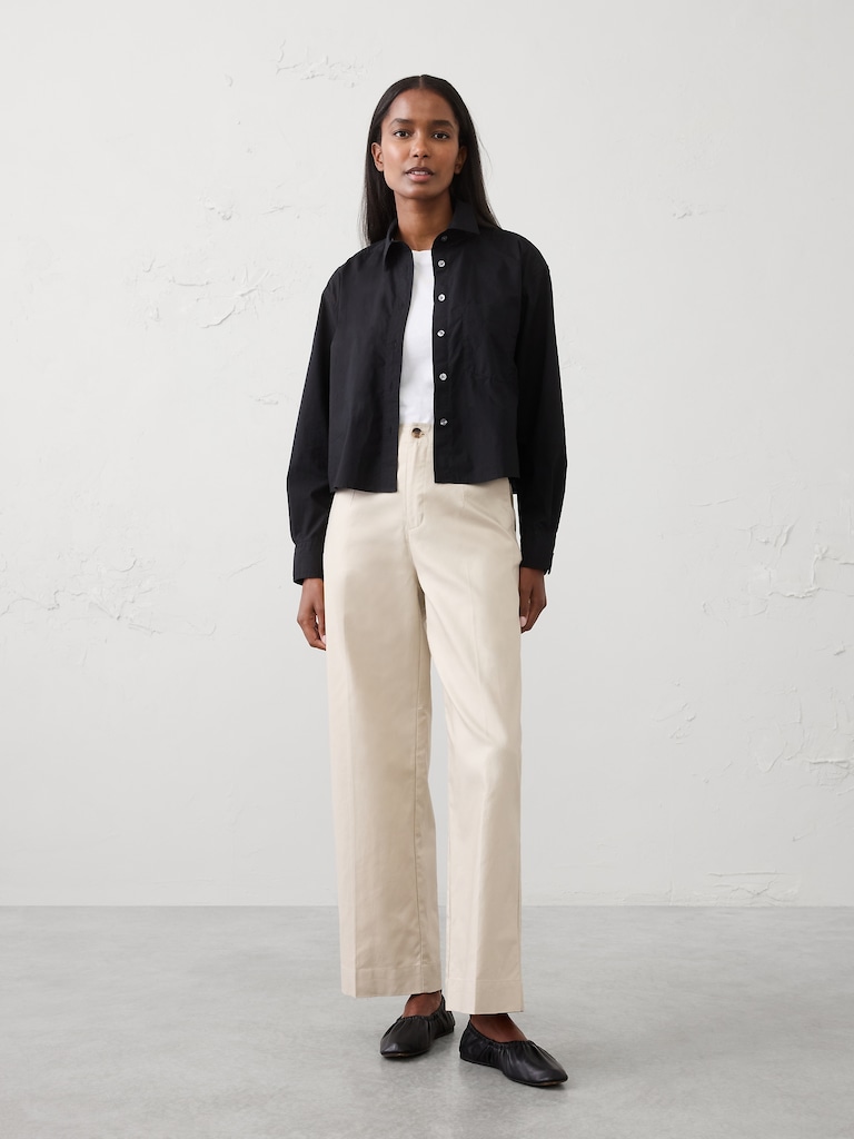 Cotton Cropped Shirt