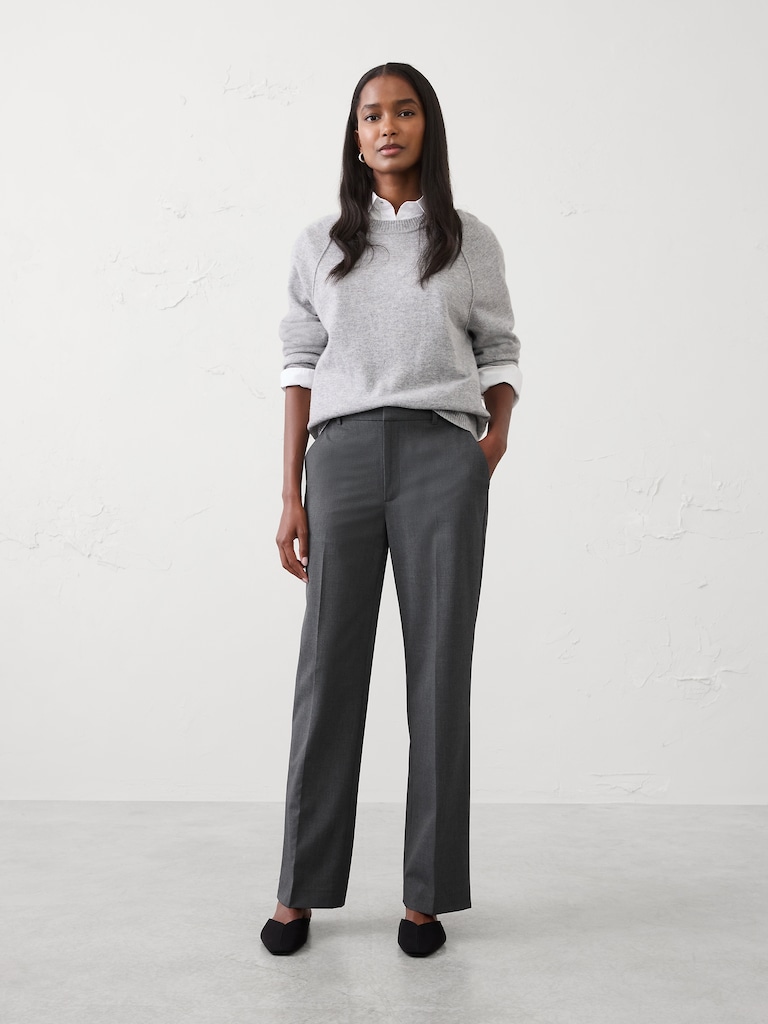 Straight High-Rise Sculpted Trouser
