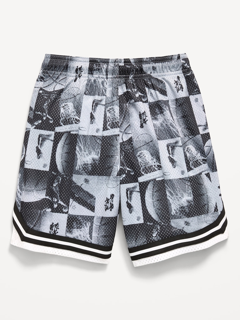 Knee Length Mesh Basketball Shorts for Boys