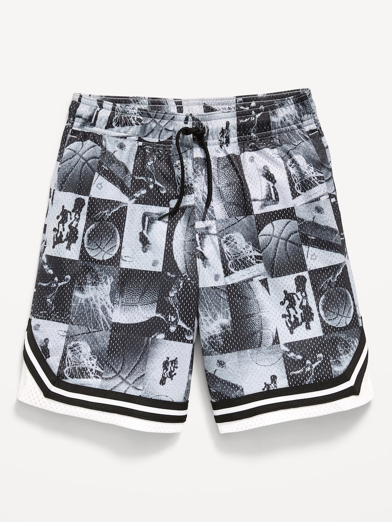 Knee Length Mesh Basketball Shorts for Boys
