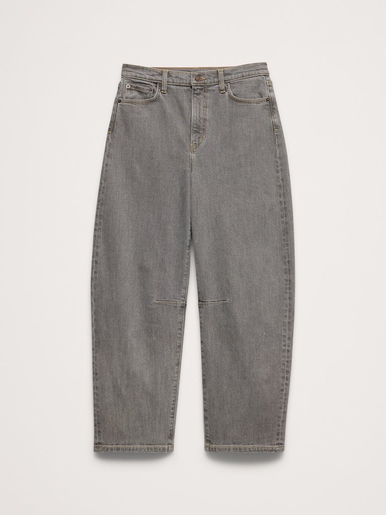 Mid-Rise Barrel Crop Jean