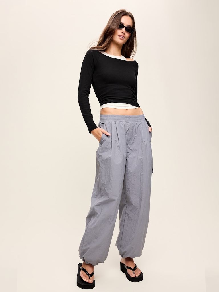 CloudLite Long-Sleeve Boatneck Top