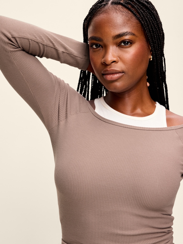 CloudLite Long-Sleeve Boatneck Top