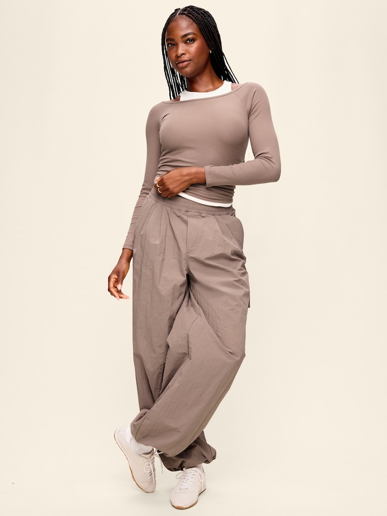 CloudLite Long-Sleeve Boatneck Top