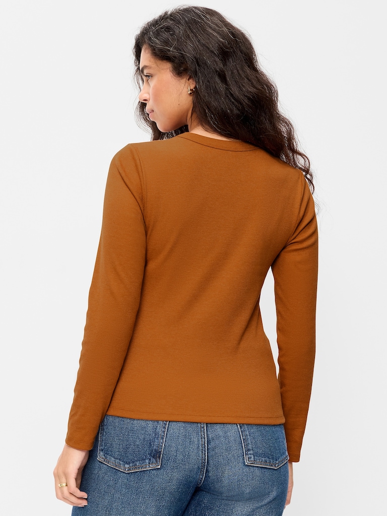 Snug Long-Sleeve Crew-Neck T-Shirt