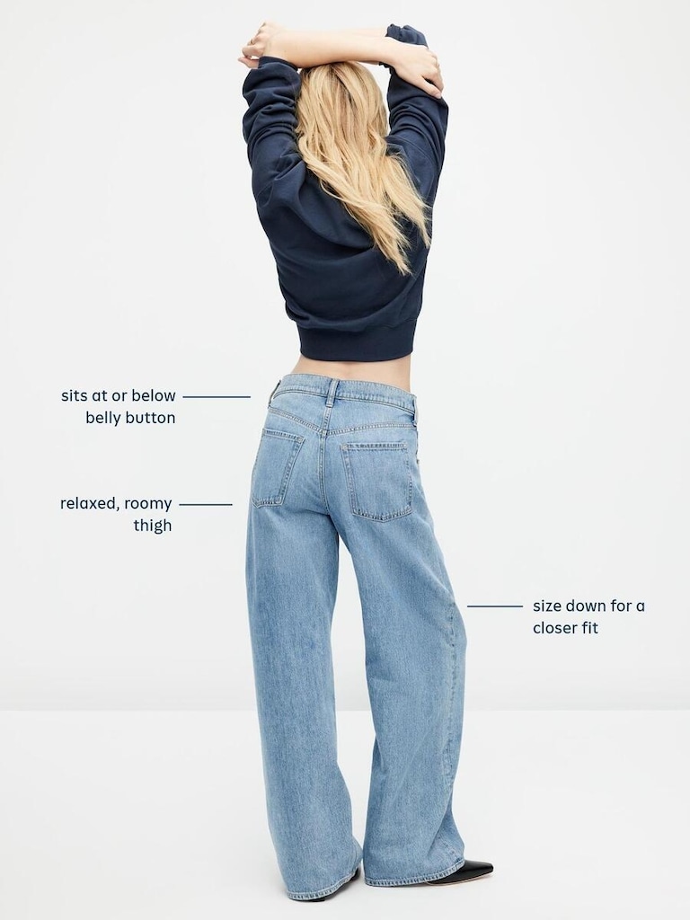 Low-Rise Baggy Wide-Leg Jeans
