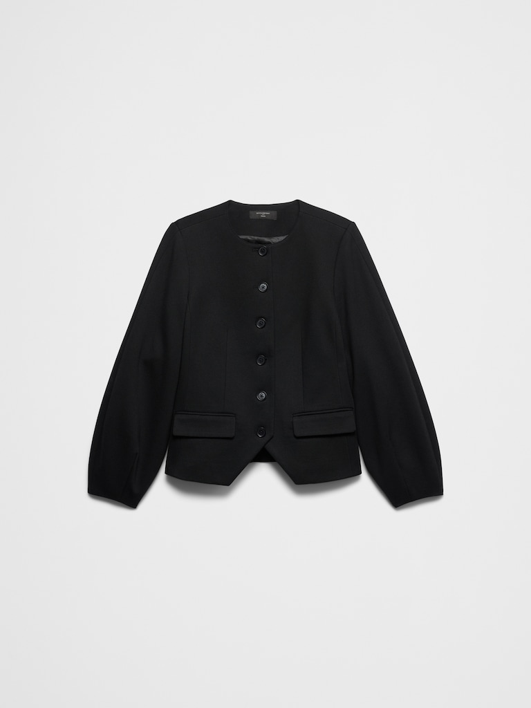 Ponte Collarless Blazer