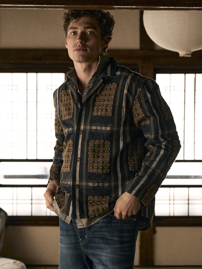 Relaxed-Fit Textured Flannel Resort Shirt