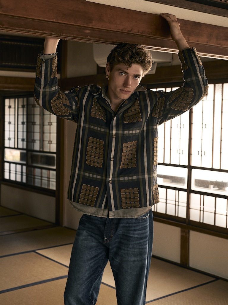 Relaxed-Fit Textured Flannel Resort Shirt