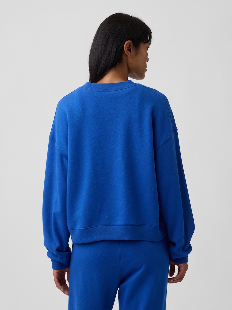 Oversized Wedge V-Neck Sweatshirt