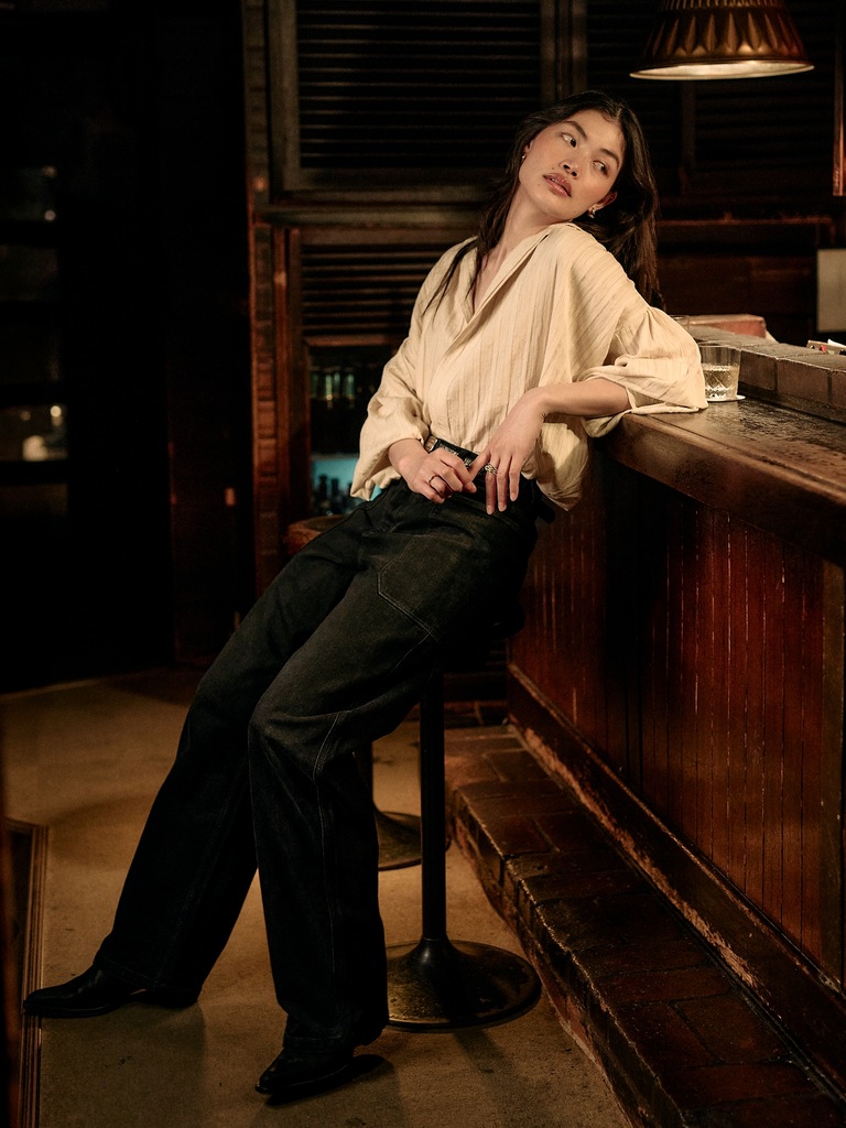 Ultra High-Rise Barrel Jean