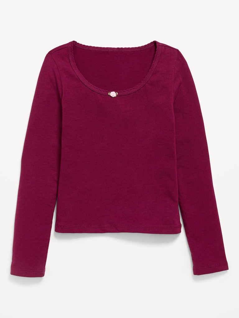 Fitted Long-Sleeve Top for Girls