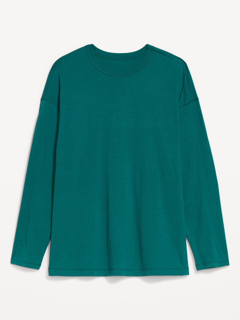 Oversized EveryWear Long-Sleeve Tunic T-Shirt