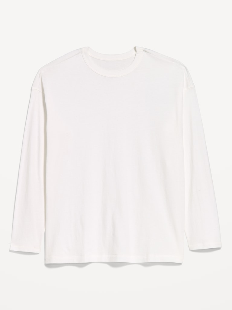 Oversized EveryWear Long-Sleeve Tunic T-Shirt