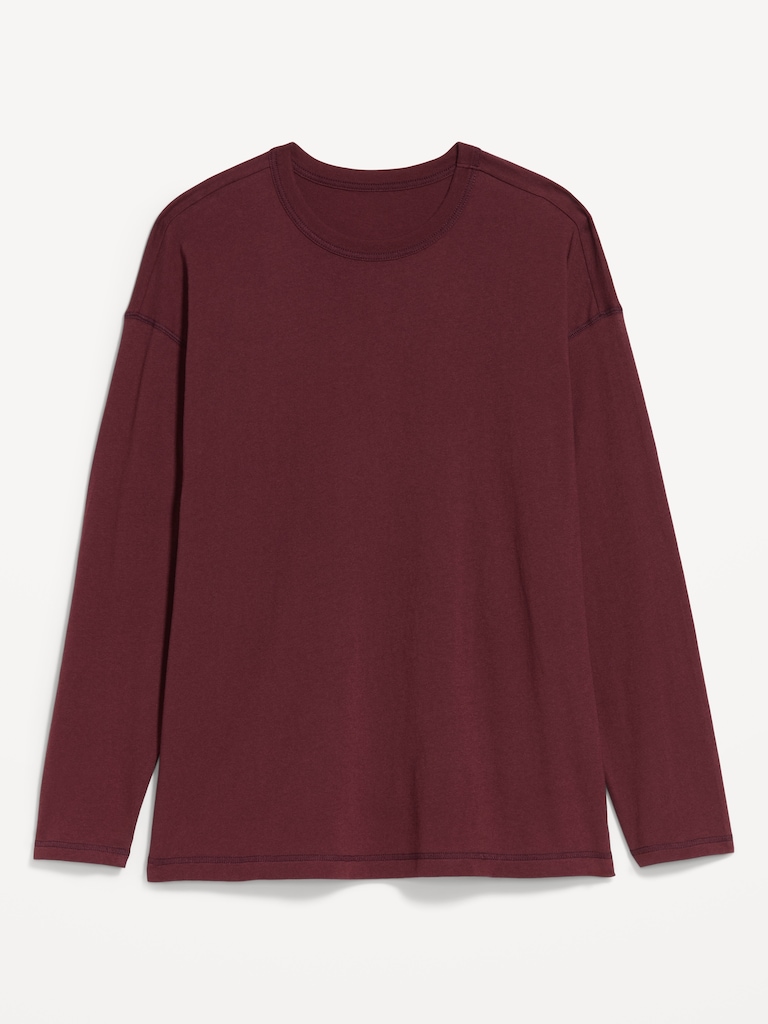 Oversized EveryWear Long-Sleeve Tunic T-Shirt