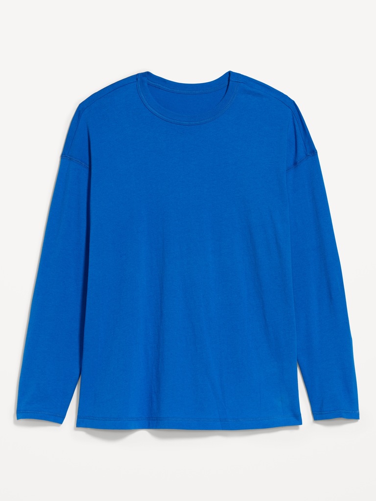 Oversized EveryWear Long-Sleeve Tunic T-Shirt