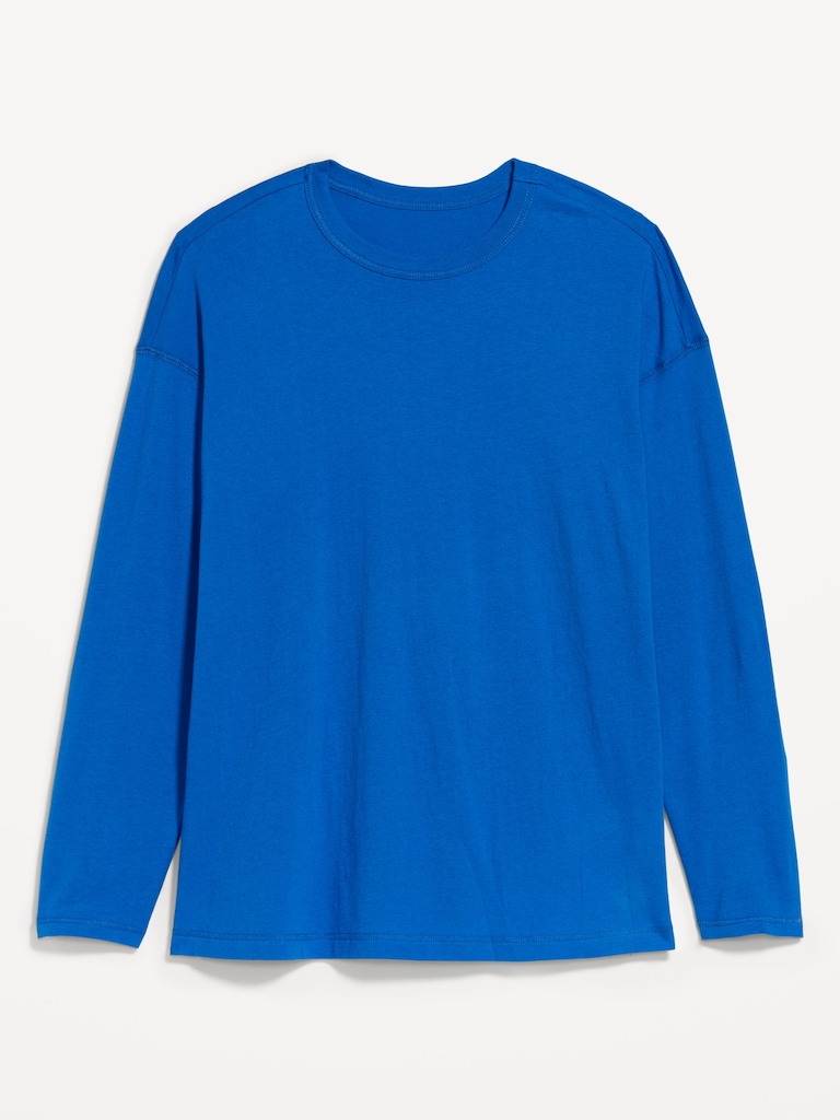 Oversized EveryWear Long-Sleeve Tunic T-Shirt