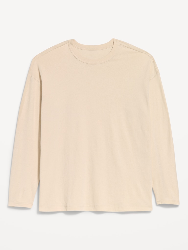 Oversized EveryWear Long-Sleeve Tunic T-Shirt