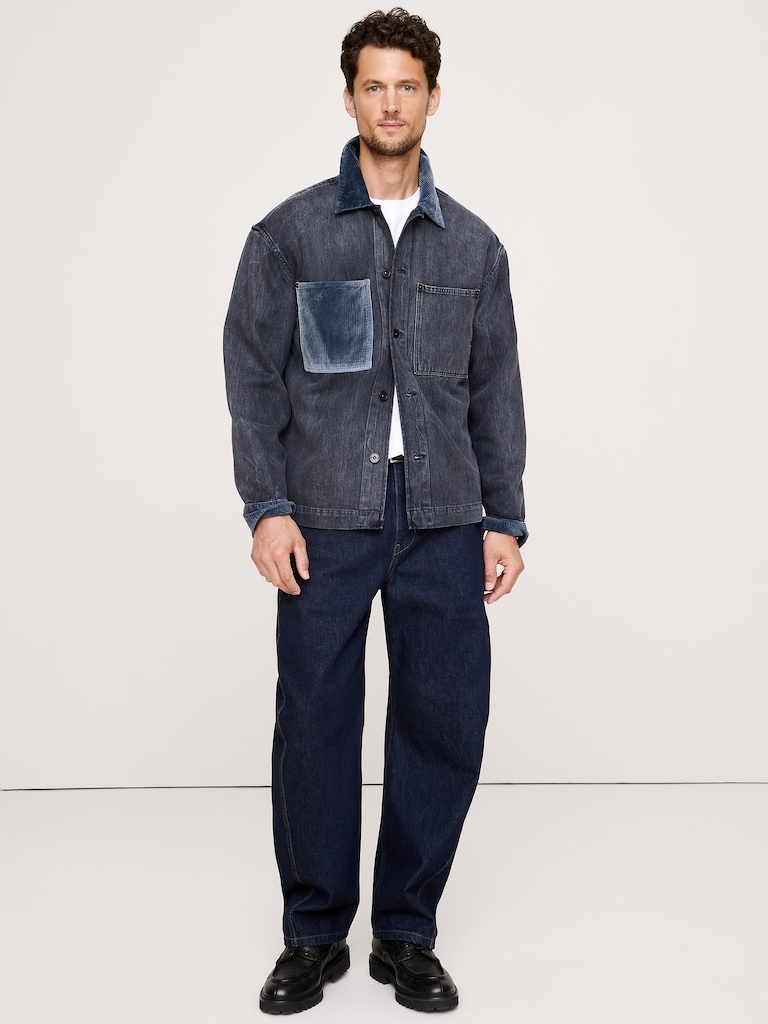 Relaxed-Fit Italian Denim Overshirt