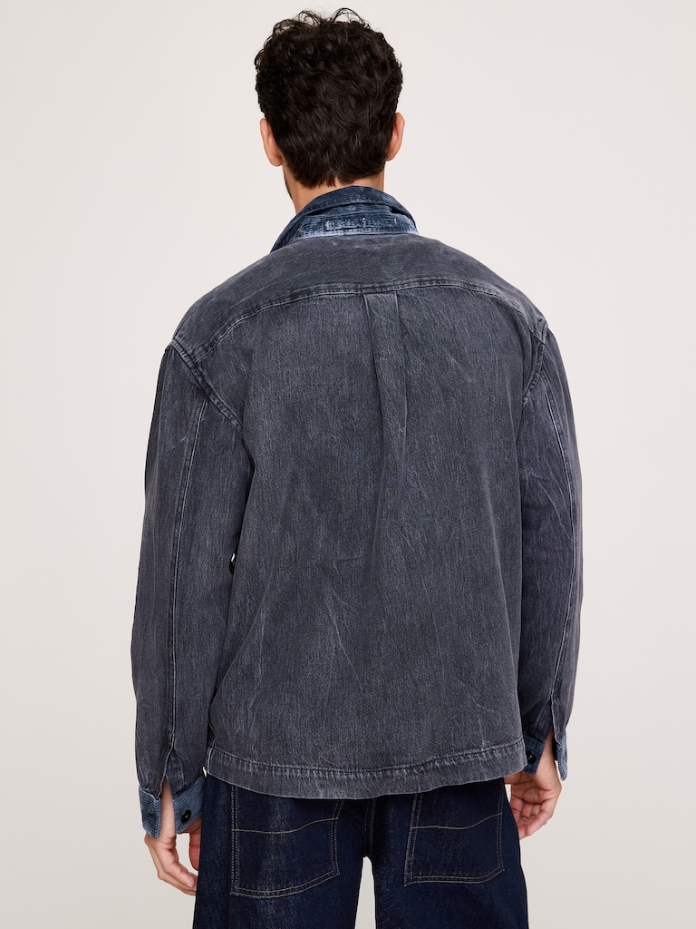 Relaxed-Fit Italian Denim Overshirt