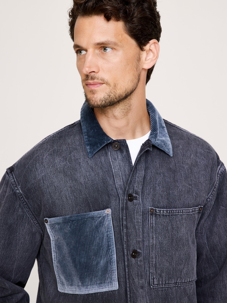 Relaxed-Fit Italian Denim Overshirt