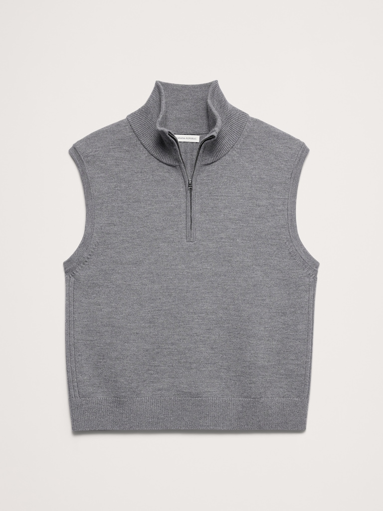 Merino Quarter-Zip Sweater Vest