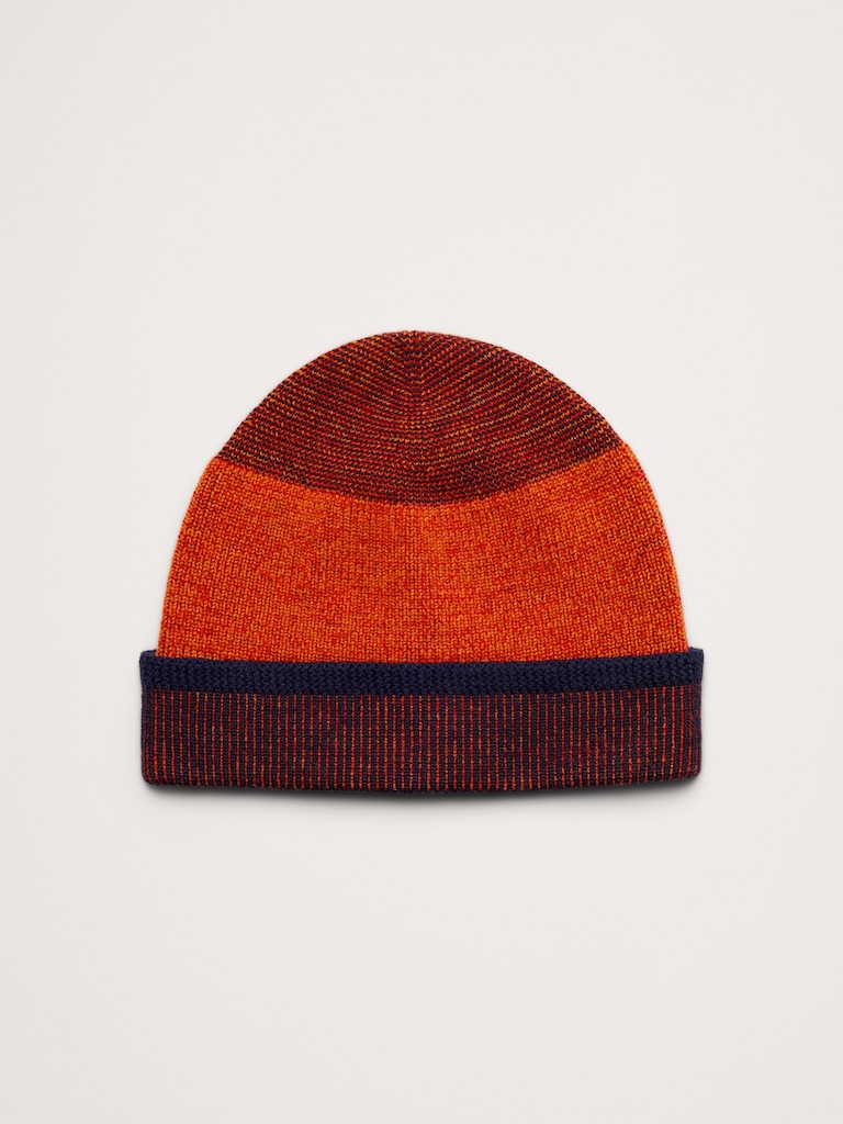 Merino Lightweight Striped Beanie