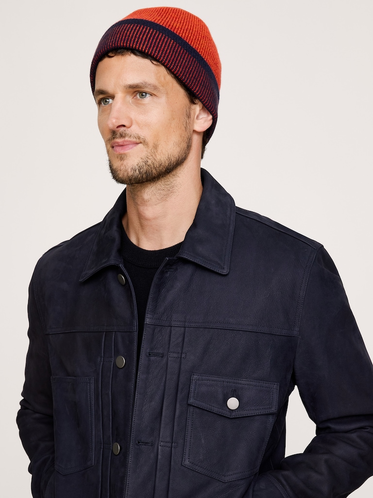 Merino Lightweight Striped Beanie
