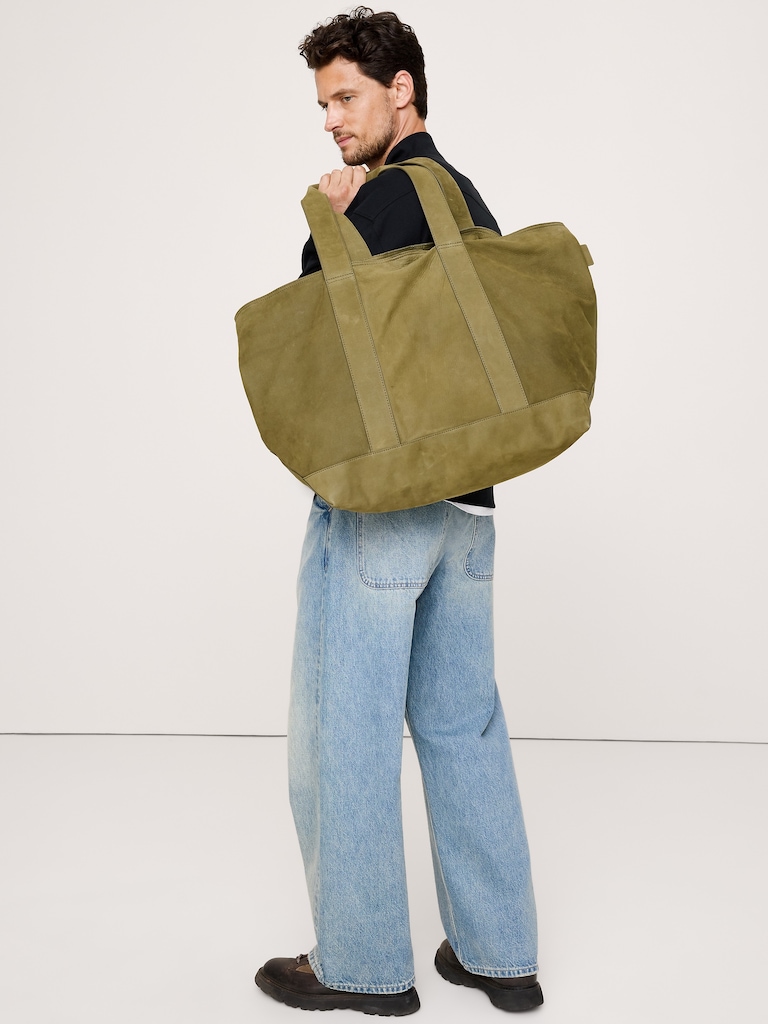 Nubuck Leather Weekend Tote