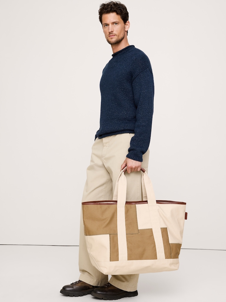 Waxed Canvas & Leather Weekend Tote